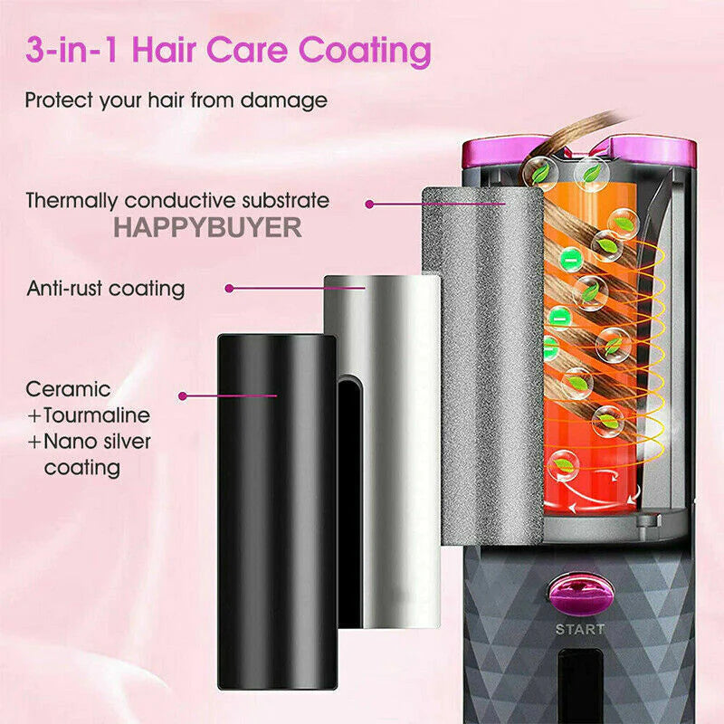 Cordless Automatic Wireless Hair Curler