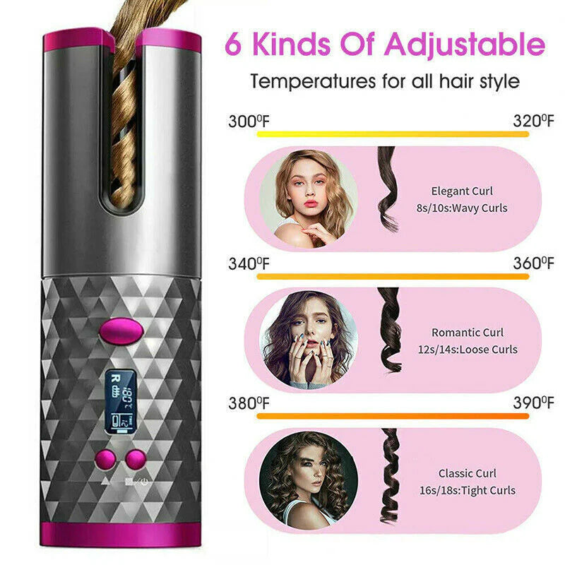 Cordless Automatic Wireless Hair Curler