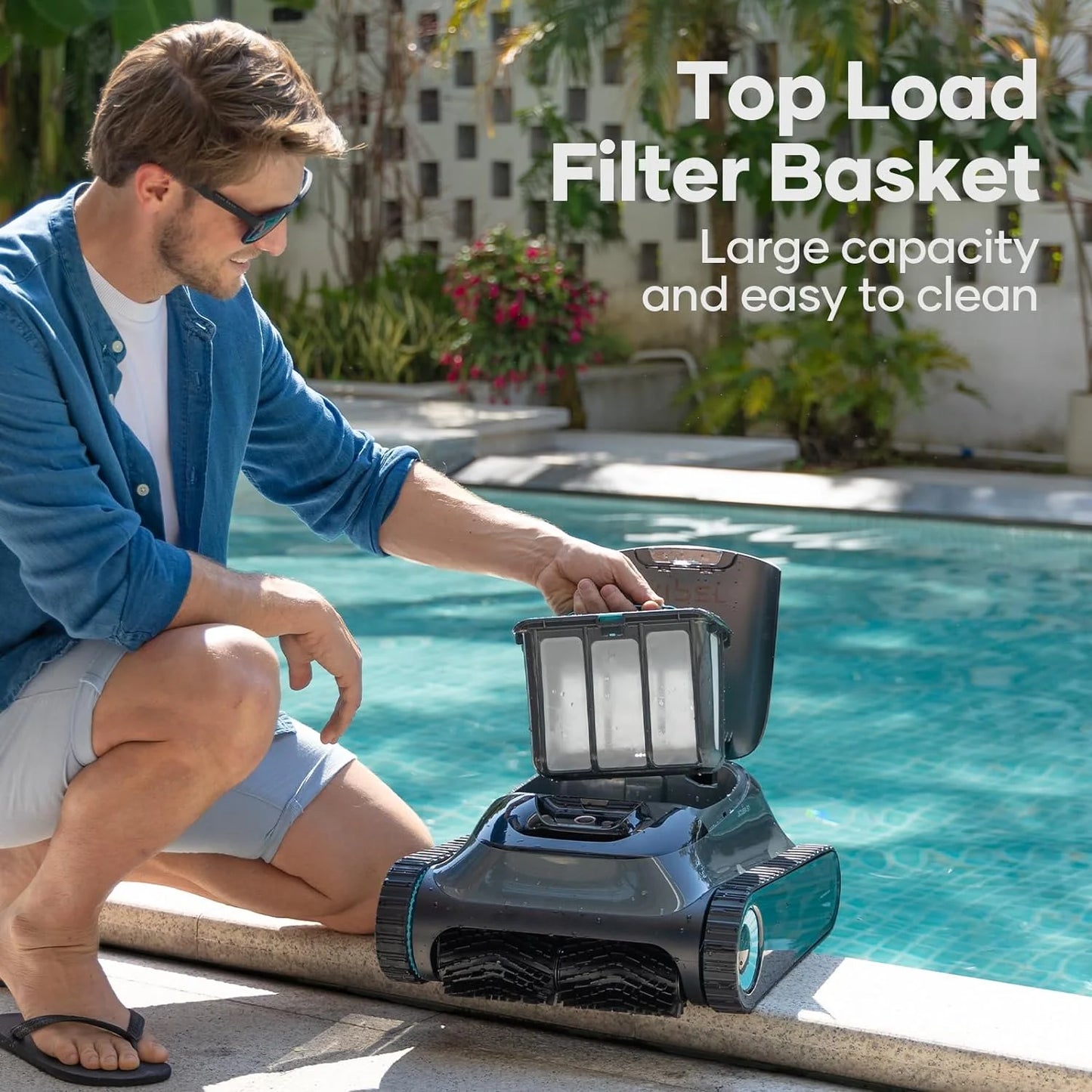 Robotic Pool Cleaner with Wall Climb Tech