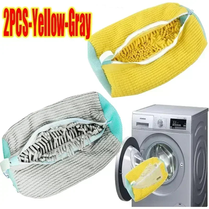 1/2PCS Washing Shoes Bag Protector Fluffy fibers Polyester Washing Shoes Machine Friendly Laundry Bag Drying Bags