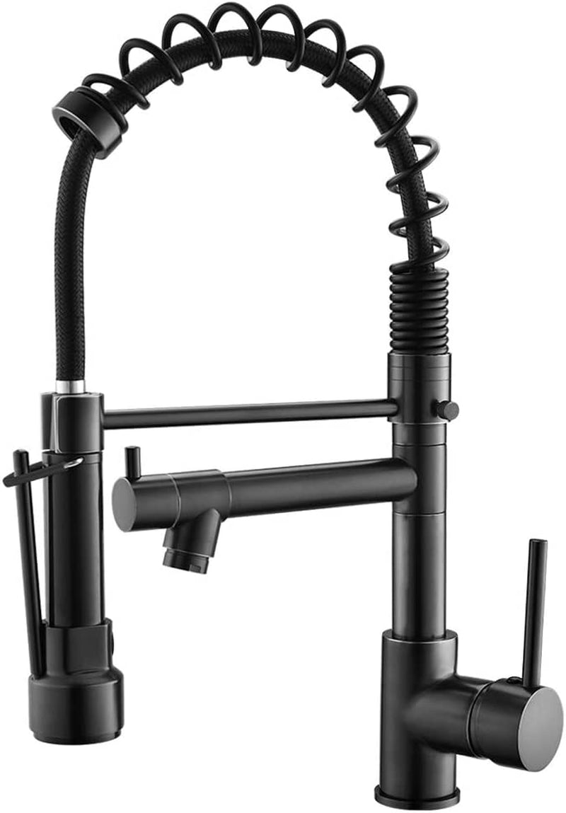 Matte Black Pull-Down Kitchen Faucet