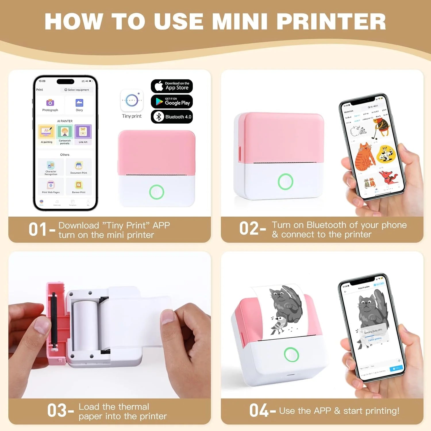 Inkless Sticker Printer for Kids
