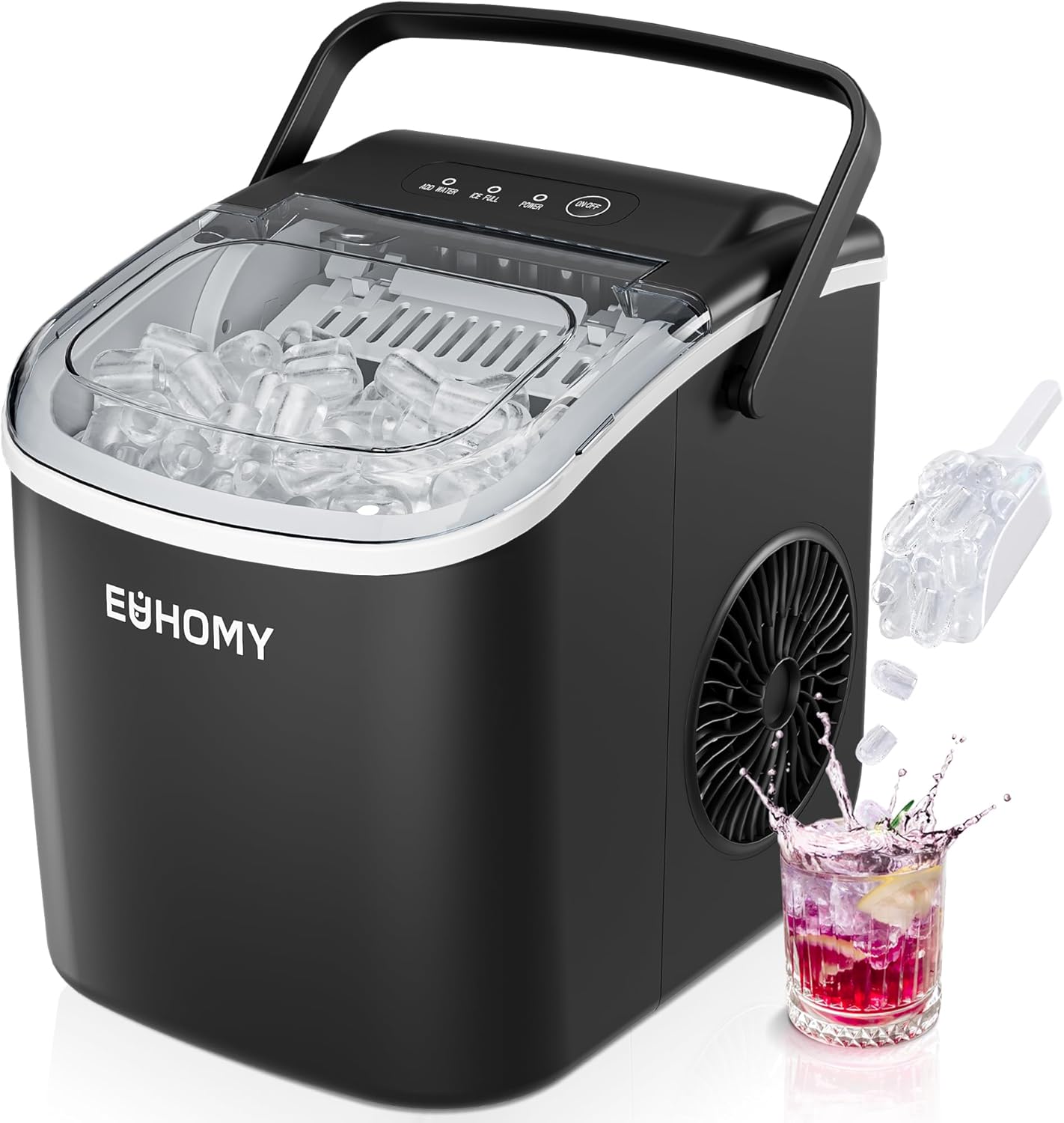 Portable Countertop Ice Maker with Handle
