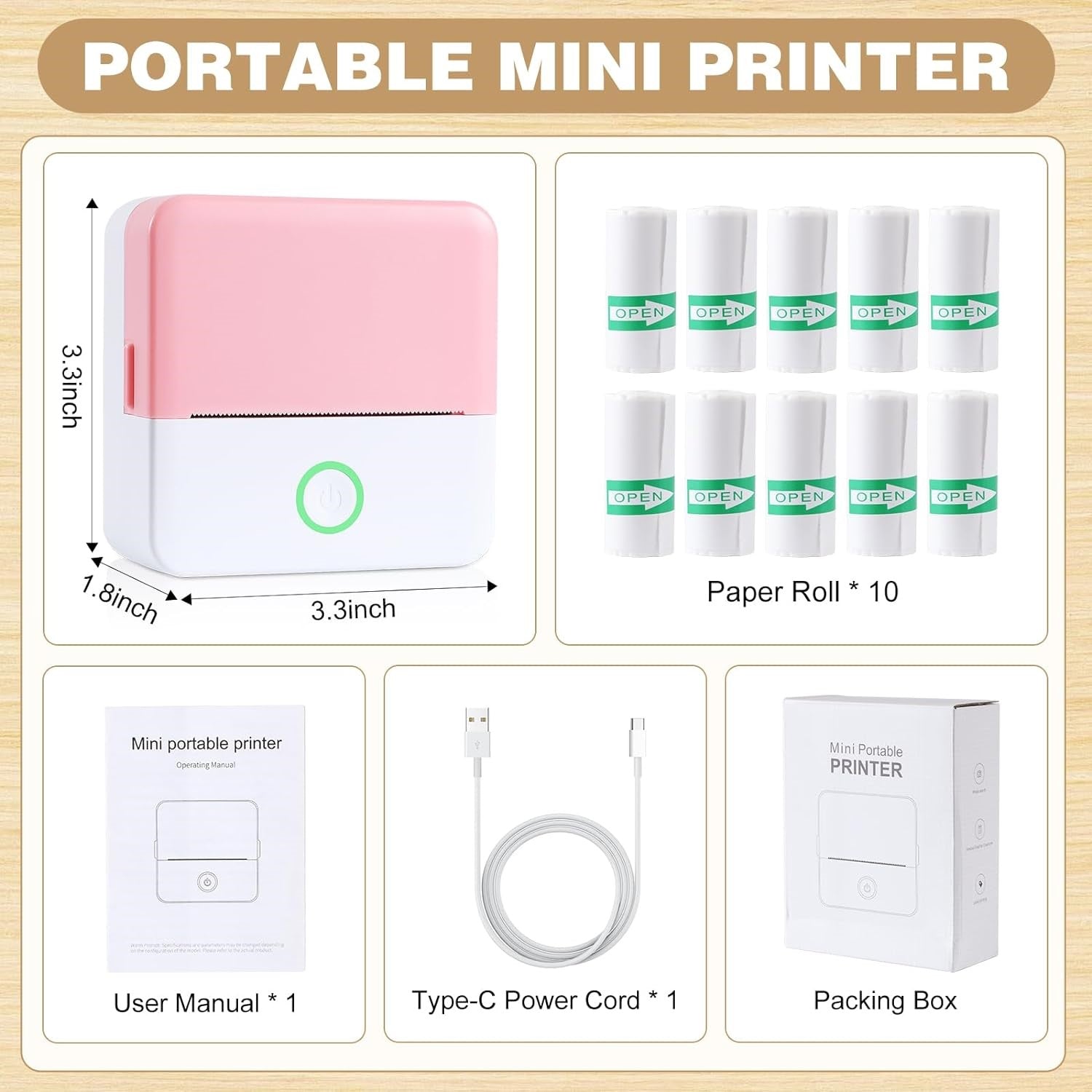 Inkless Sticker Printer for Kids