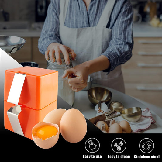 Egg Cracker with Stainless Yolk Separator