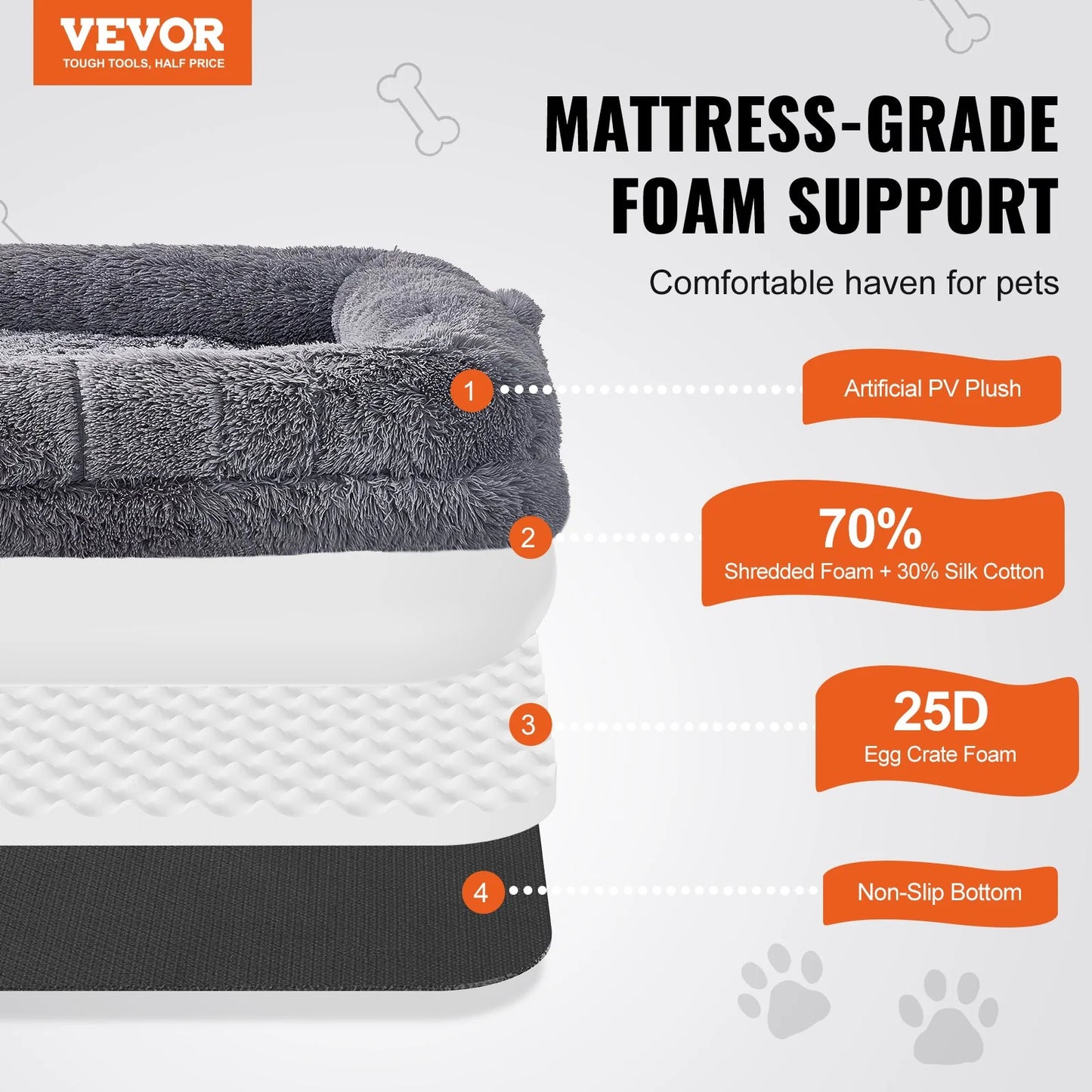 VEVOR Human Size Dog Bed – Large