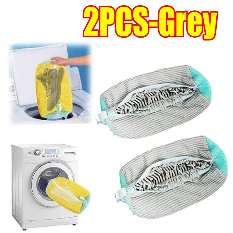 1/2PCS Washing Shoes Bag Cotton Laundry Fluffy Fibers Easily Remove Dirt Washing Bags Anti-Deformation Shoes Clothes Organizer
