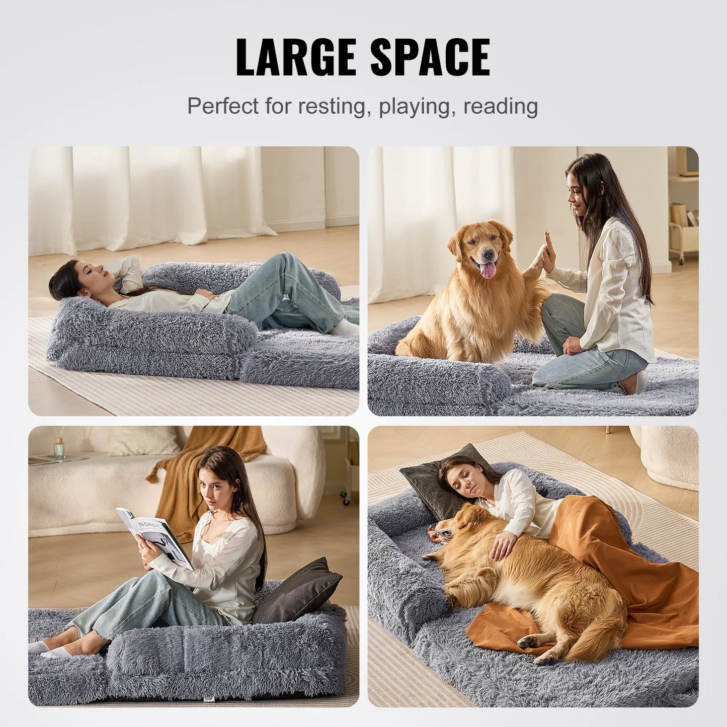 VEVOR Human Size Dog Bed – Large