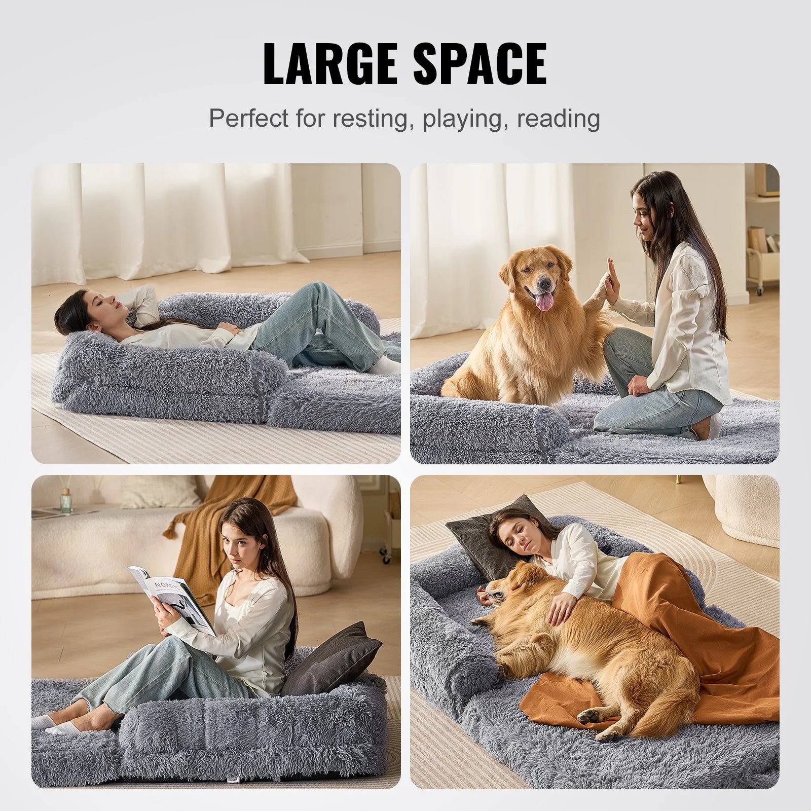 VEVOR Human Size Dog Bed – Large