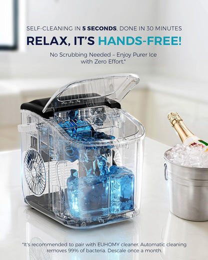 Portable Countertop Ice Maker with Handle