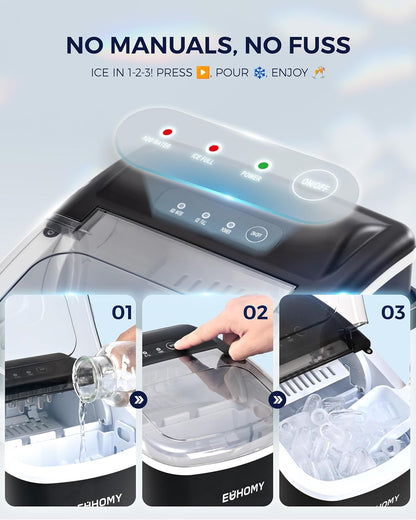Portable Countertop Ice Maker with Handle