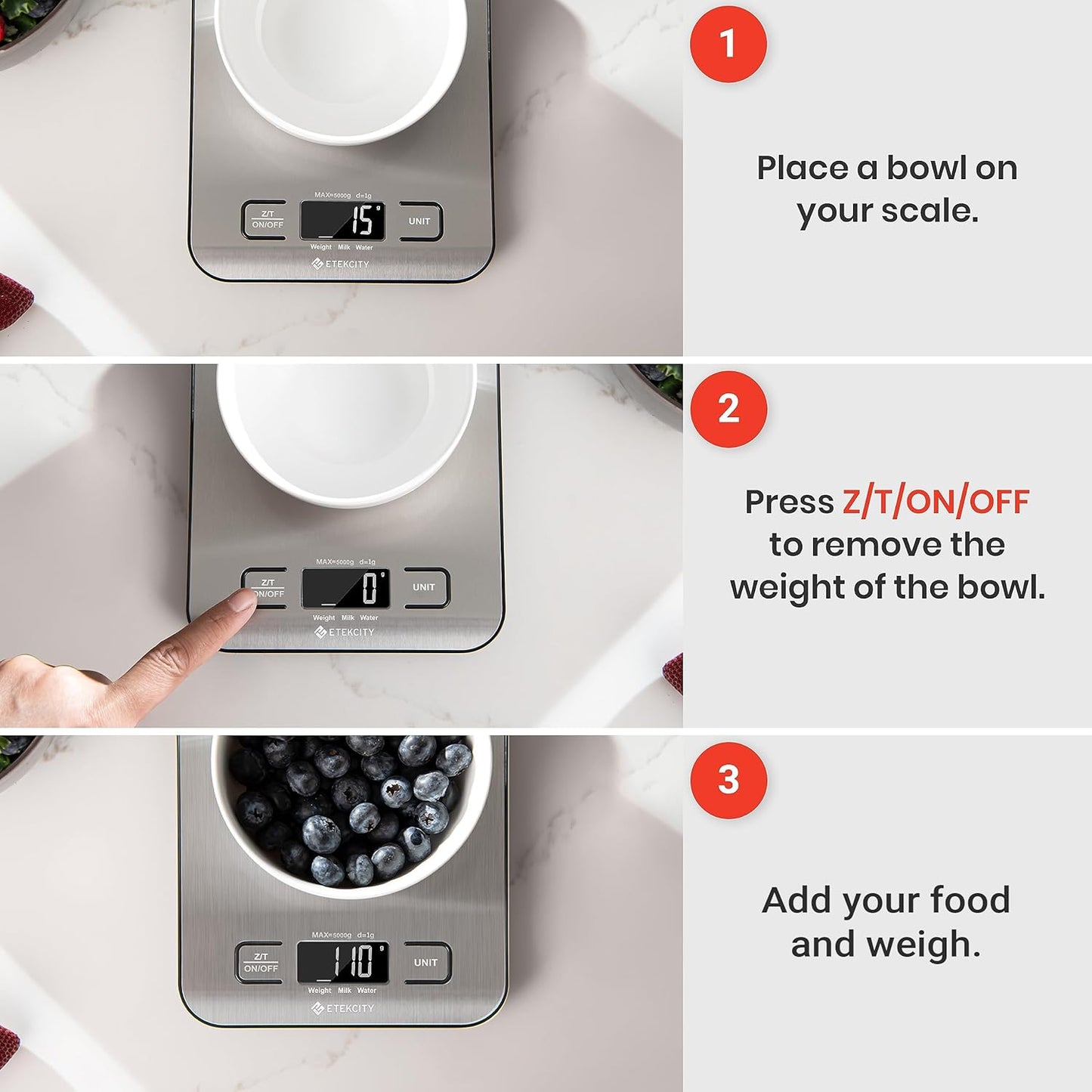 Digital Food Scale for Kitchen Use