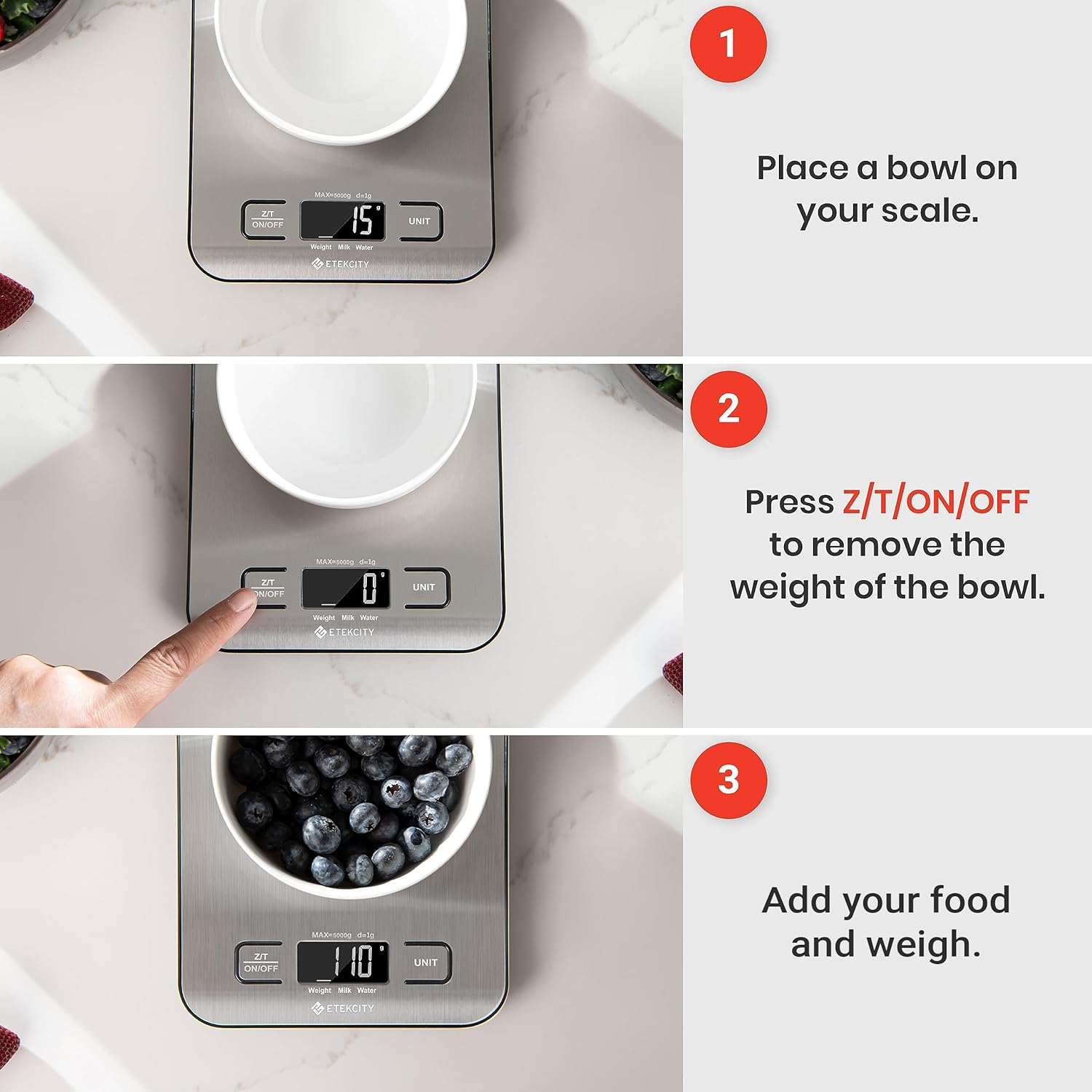 Digital Food Scale for Kitchen Use