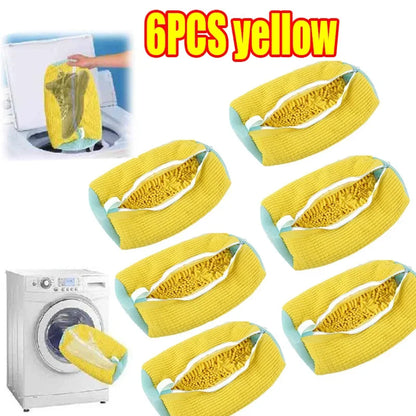 1/2PCS Washing Shoes Bag Protector Fluffy fibers Polyester Washing Shoes Machine Friendly Laundry Bag Drying Bags