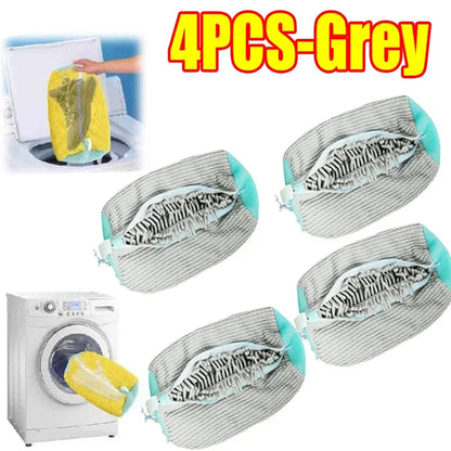 1/2PCS Washing Shoes Bag Protector Fluffy fibers Polyester Washing Shoes Machine Friendly Laundry Bag Drying Bags