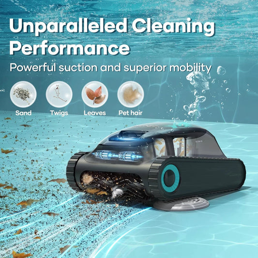 Robotic Pool Cleaner with Wall Climb Tech