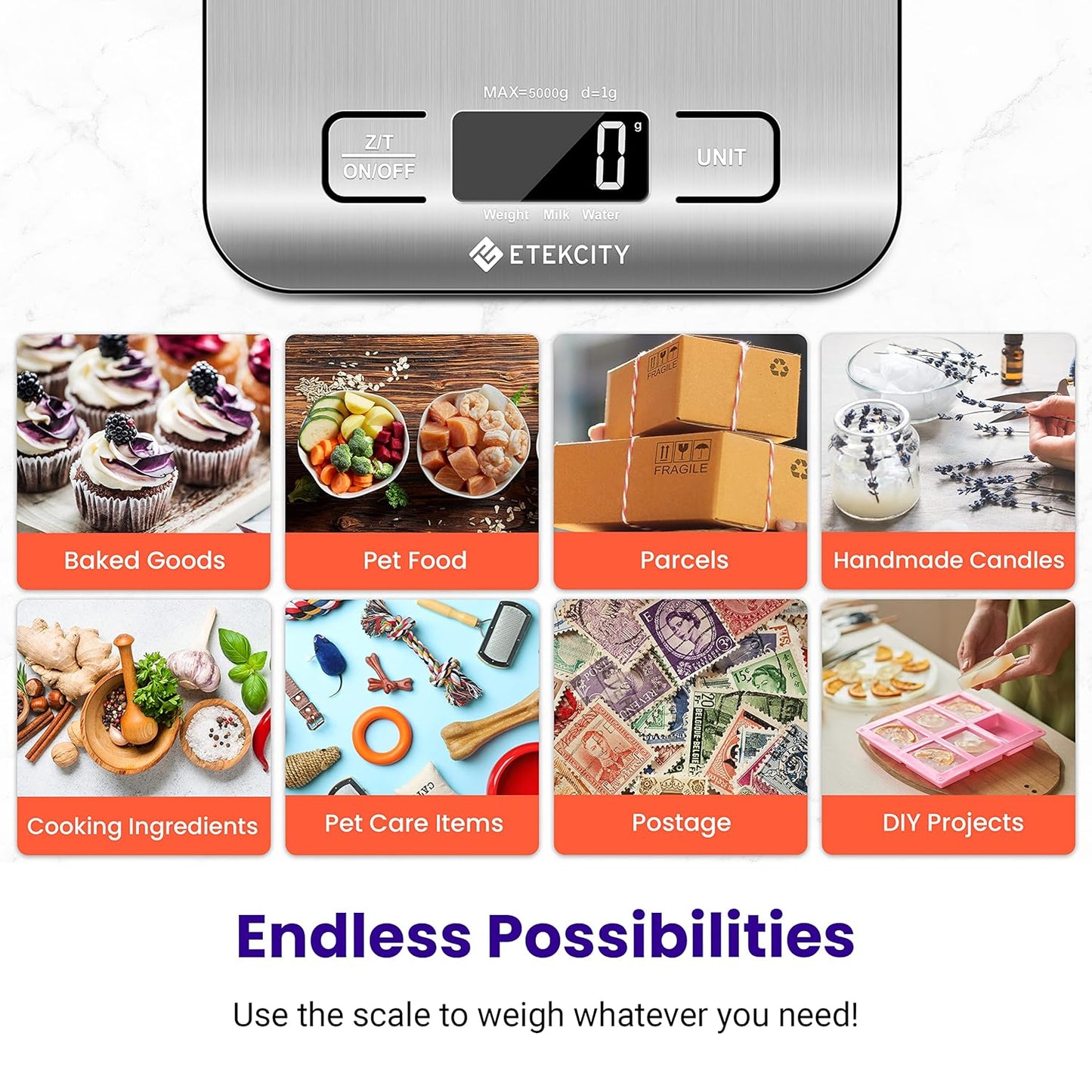 Digital Food Scale for Kitchen Use