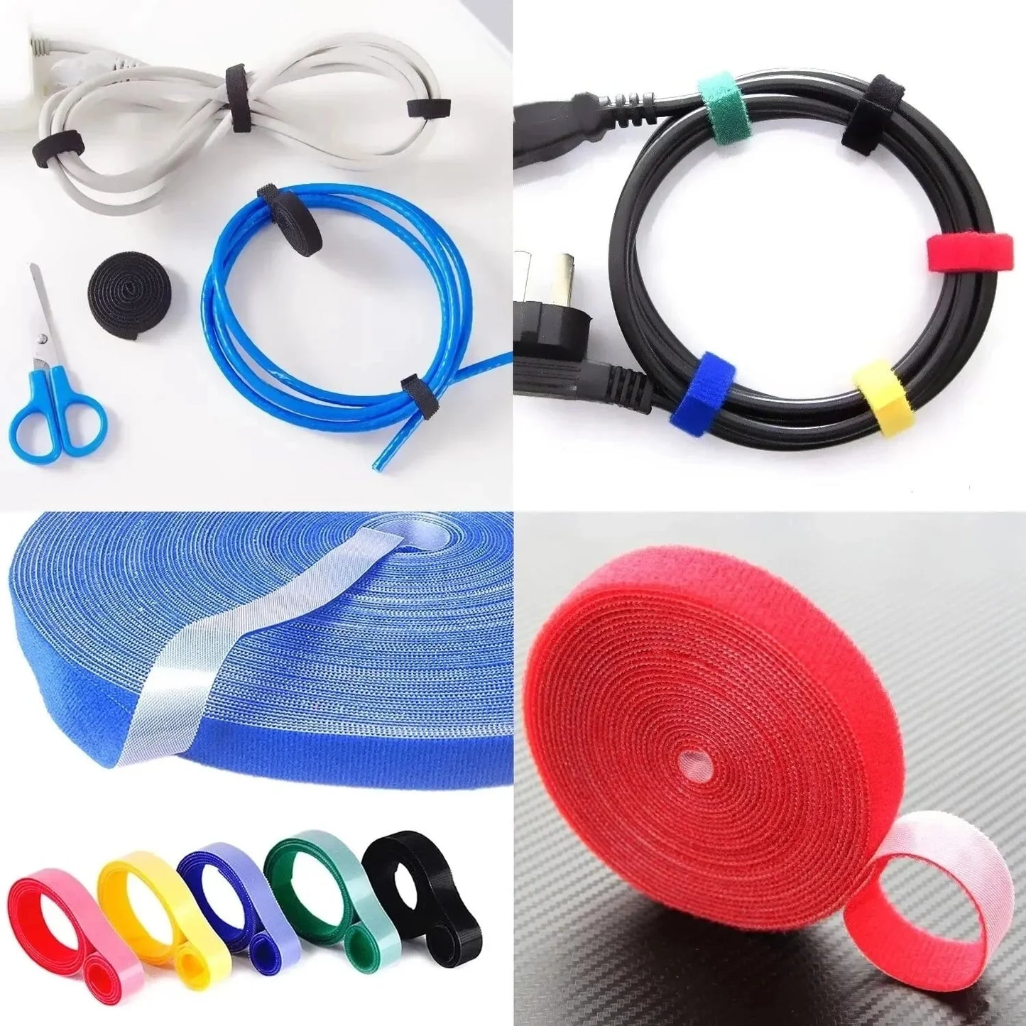 Reusable Cable Organizer Tape Roll