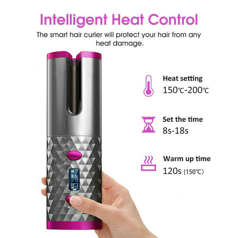 Cordless Automatic Wireless Hair Curler