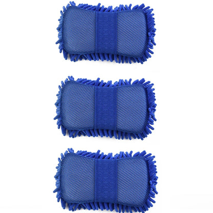 Washing Sponge Brush Soft Chenille Coral Fleece Microfiber Washing Brush Car Body Cleaning Water Absorbtion Brushes Detailing