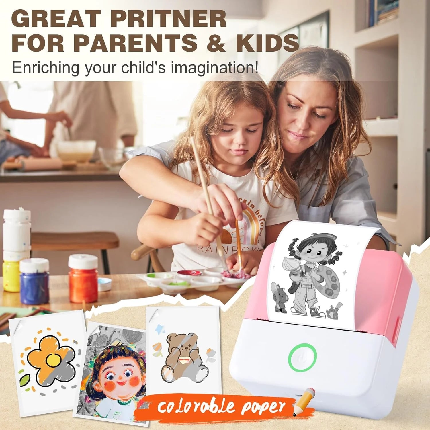Inkless Sticker Printer for Kids