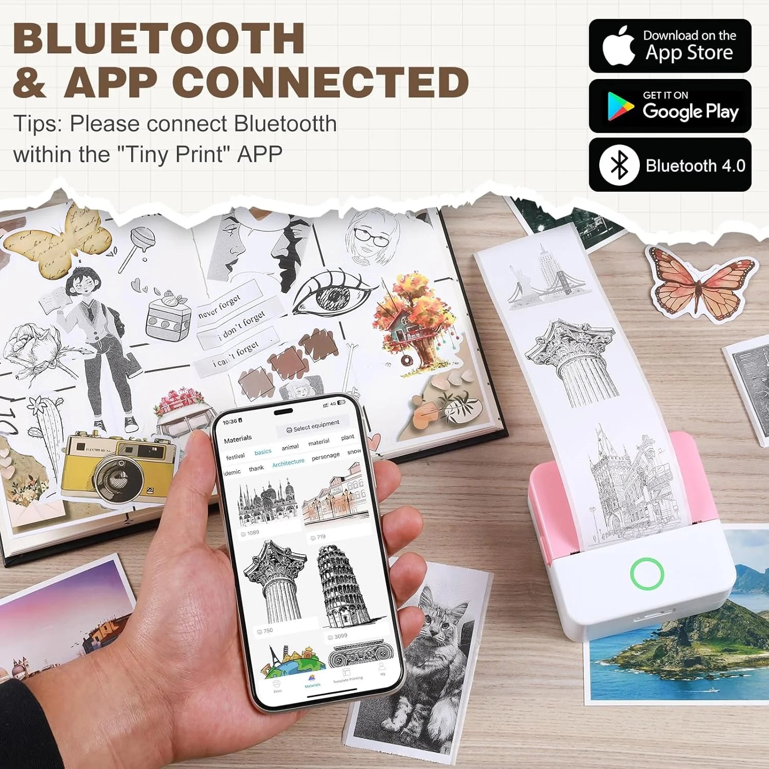 Inkless Sticker Printer for Kids