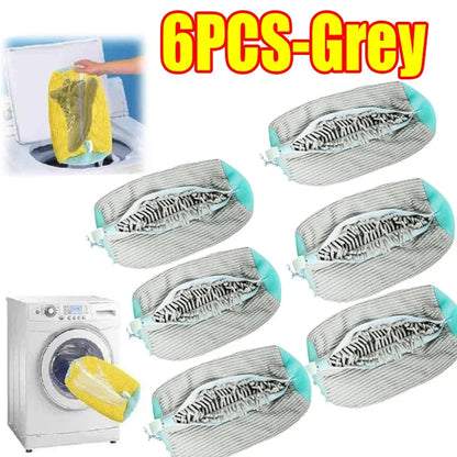 1/2PCS Washing Shoes Bag Protector Fluffy fibers Polyester Washing Shoes Machine Friendly Laundry Bag Drying Bags