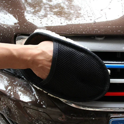 Microfiber Wool Soft Auto Car Washing Glove Cleaning Car Cleaning glove Motorcycle Washer Care Car paint Wash care tools