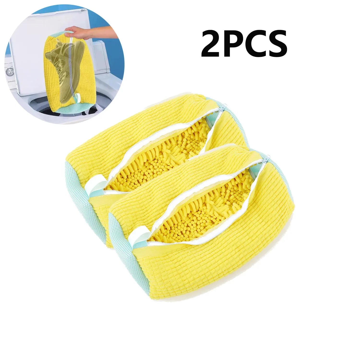 1/2PCS Washing Shoes Bag Cotton Laundry Fluffy Fibers Easily Remove Dirt Washing Bags Anti-Deformation Shoes Clothes Organizer
