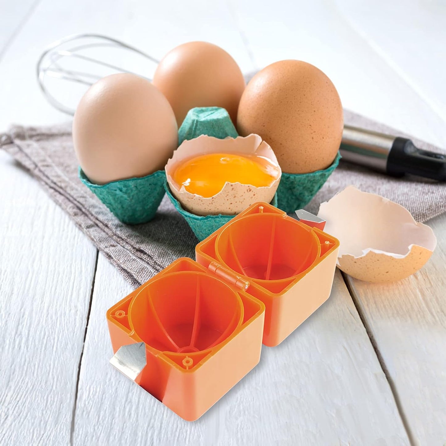 Egg Cracker with Stainless Yolk Separator